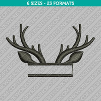 Reindeer Split Monogram Embroidery Design - 6 Sizes - INSTANT DOWNLOAD