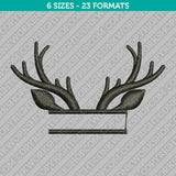 Reindeer Split Monogram Embroidery Design - 6 Sizes - INSTANT DOWNLOAD