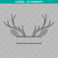 Reindeer Split Monogram Embroidery Design - 6 Sizes - INSTANT DOWNLOAD