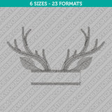 Reindeer Split Monogram Embroidery Design - 6 Sizes - INSTANT DOWNLOAD