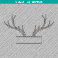 Reindeer Split Monogram Frame Embroidery Design - 6 Sizes - INSTANT DOWNLOAD