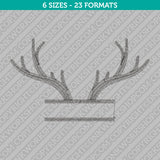 Reindeer Split Monogram Frame Embroidery Design - 6 Sizes - INSTANT DOWNLOAD