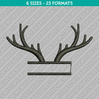 Reindeer Split Monogram Frame Embroidery Design - 6 Sizes - INSTANT DOWNLOAD