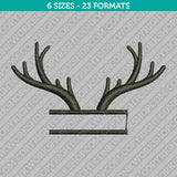 Reindeer Split Monogram Frame Embroidery Design - 6 Sizes - INSTANT DOWNLOAD