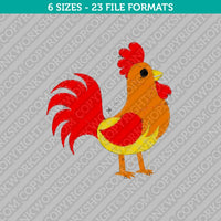 Rooster Embroidery Design - 6 Sizes - INSTANT DOWNLOAD