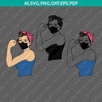 Rosie The Riveter Girl Power SVG Cut File Cricut Vector Sticker Decal Silhouette Cameo Dxf PNG Eps