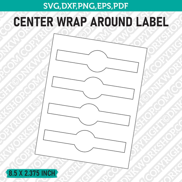 Round Center Cigar Band Soap Label Template SVG Vector Cricut Cut File
