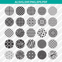 Round Keychain Patterns Backgrounds - 25 Key Ring Patterns SVG (Circle Keychains) SvgDxfEpsPngPdf NS01