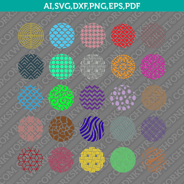 Round Keychain SVG Template