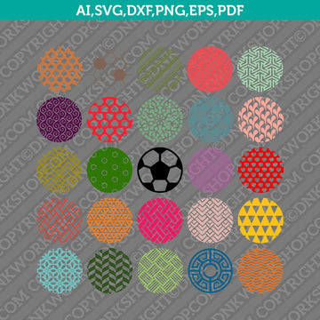 Round Circle Keychain Template SVG