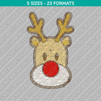 Rudolph Reindeer Embroidery Design - 5 Sizes - INSTANT DOWNLOAD