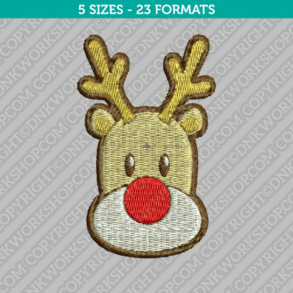 Rudolph Reindeer Embroidery Design - 5 Sizes - INSTANT DOWNLOAD