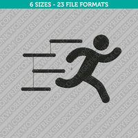 Runer Running Embroidery Design - 6 Sizes - INSTANT DOWNLOAD