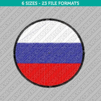 Russian Flag Embroidery Design - 6 Sizes - INSTANT DOWNLOAD