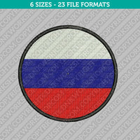 Russian Flag Embroidery Design - 6 Sizes - INSTANT DOWNLOAD