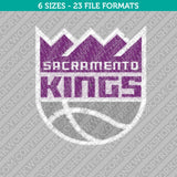 Sacramento Kings Logo Embroidery Design - 6 Sizes - INSTANT DOWNLOAD