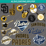 San Diego Padres SVG Bundle – MLB Baseball Logo Vector Cricut