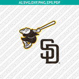 San Diego Padres SVG Vector Logo | Baseball Cut Files for Cricut & Silhouette