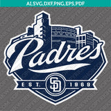 San Diego Padres SVG Bundle – MLB Baseball Logo Vector Cricut