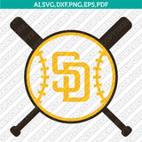 San Diego Padres SVG Bundle – MLB Baseball Logo Vector Cricut