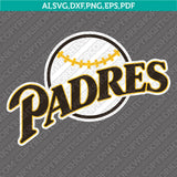 San Diego Padres SVG Bundle – MLB Baseball Logo Vector Cricut