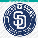San Diego Padres SVG Bundle – MLB Baseball Logo Vector Cricut
