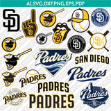 San Diego Padres SVG Bundle – MLB Baseball Logo Vector Cricut