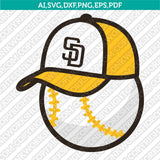 San Diego Padres SVG Bundle – MLB Baseball Logo Vector Cricut