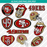 San Francisco 49ers SVG Bundle – NFL Football Logo Vector Cricut