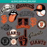 San Francisco Giants SVG Bundle – MLB Baseball Logo Vector Cricut