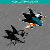 San Jose Sharks Logo SVG | NHL Hockey Vector Cricut Silhouette