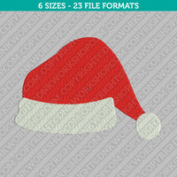 Santa Hat Embroidery Design - 6 Sizes - INSTANT DOWNLOAD