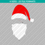 Santa Head Machine Embroidery Design - 6 Sizes - INSTANT DOWNLOAD