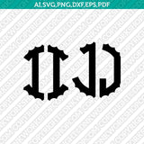 Scalloped Gear Wheels Cogs Steampunk Circle Monogram Letter Font Alphabet SVG Cut File Vector Cricut Silhouette Cameo Clipart Png Dxf Eps