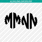 Scalloped Gear Wheels Cogs Steampunk Circle Monogram Letter Font Alphabet SVG Cut File Vector Cricut Silhouette Cameo Clipart Png Dxf Eps