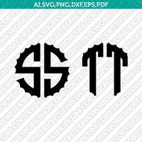 Scalloped Gear Wheels Cogs Steampunk Circle Monogram Letter Font Alphabet SVG Cut File Vector Cricut Silhouette Cameo Clipart Png Dxf Eps