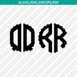 Scalloped Gear Wheels Cogs Steampunk Circle Monogram Letter Font Alphabet SVG Cut File Vector Cricut Silhouette Cameo Clipart Png Dxf Eps