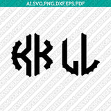 Scalloped Gear Wheels Cogs Steampunk Circle Monogram Letter Font Alphabet SVG Cut File Vector Cricut Silhouette Cameo Clipart Png Dxf Eps