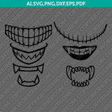 Scary Face Mask Quarantine SVG Silhouette Cameo Cricut Cut File Vector Png Eps Dxf