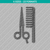 Scissors and Comb Barber Shop Embroidery Design - 6 Sizes - INSTANT DOWNLOAD