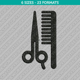 Scissors and Comb Barber Shop Embroidery Design - 6 Sizes - INSTANT DOWNLOAD