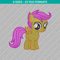 Scootaloo My Little Pony Embroidery Design - 6 Sizes - INSTANT DOWNLOAD