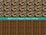 Digital Papers | Digital Scrapbooking Black Tan Paper Instant Download