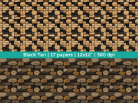 Digital Papers | Digital Scrapbooking Black Tan Paper Instant Download