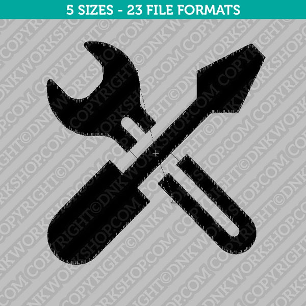 Screwdriver and spanner tools Embroidery Design - 5 Sizes - INSTANT DOWNLOAD