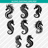 Seahorse SVG Mascot Cut File Cricut Clipart Silhouette Png