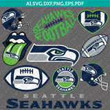 Seattle Seahawks SVG Bundle – NFL Football Logo Vector Cricut