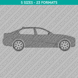 Sedan Car Embroidery Design - 5 Sizes - INSTANT DOWNLOAD