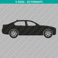 Sedan Car Embroidery Design - 5 Sizes - INSTANT DOWNLOAD