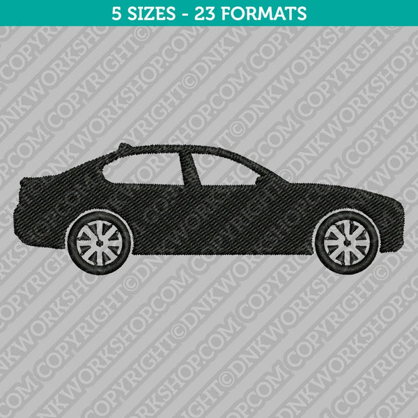 Sedan Car Embroidery Design - 5 Sizes - INSTANT DOWNLOAD